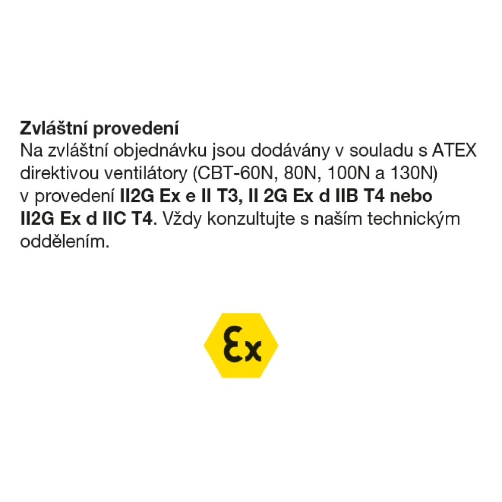 ventilátory na špeciálnu objednávku v súlade so smernicou ATEX
